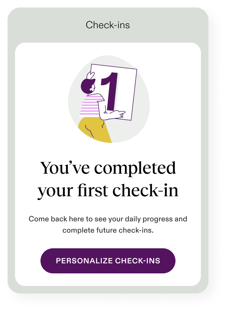 Image of check-in complete module