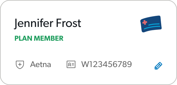 Image of user's insurance information